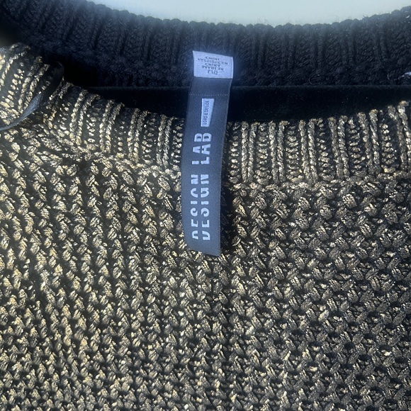Lord and Taylor Classy black and gold sweater - Picture 3 of 5